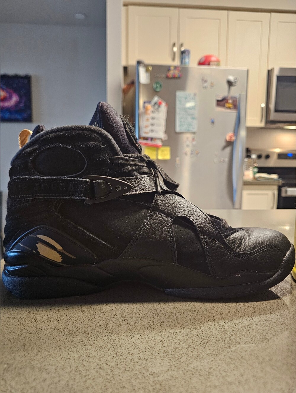 Jordan All-Black High-Top Basketball Sneakers